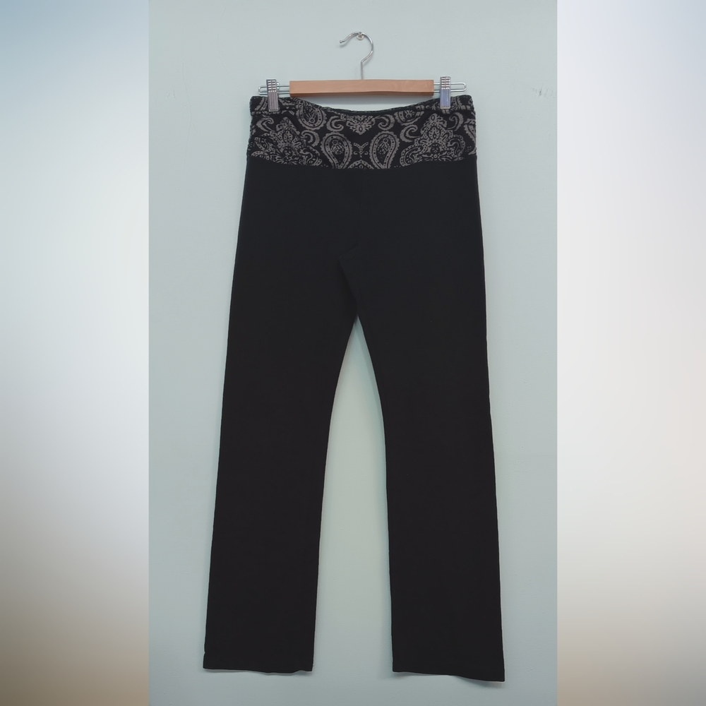 The Balance Collection by Marika Women's High Waist Wide Yoga Pants Gray Blck M